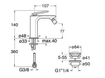 FOIL CRIFL320 - Countertop bidet mixer with swivel spout by CRISTINA Rubinetterie - view 3